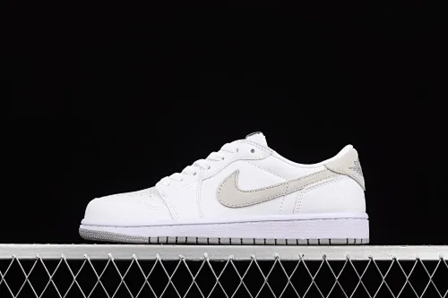 All categories Air Jordan Jordan series basketball shoes Air Jordan 1 Low Air Jordan 1 Low OG AJ1 Joe 1 white and gray color low-top basketball shoes CZ0858-100